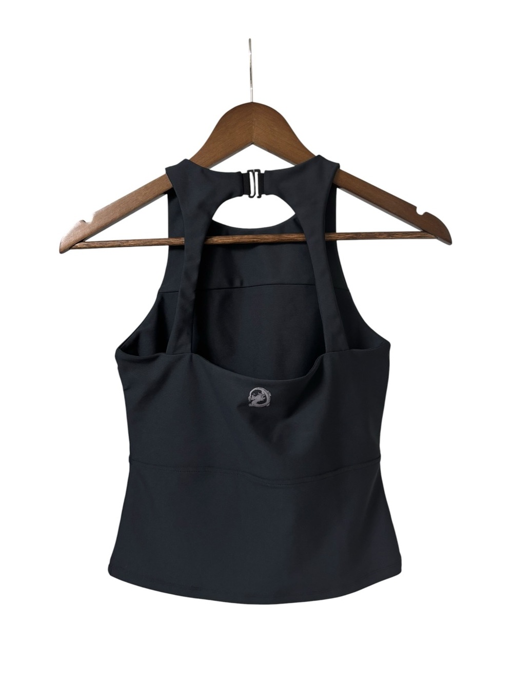 Natori Josie black Solstice Meet & Greet halter shelf bra active tank top size S - Picture 7 of 11